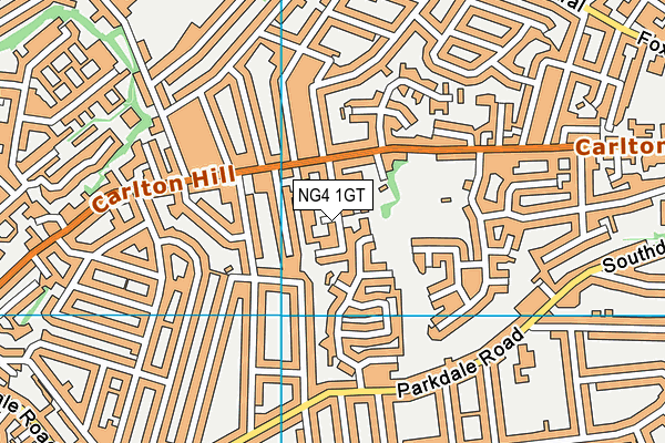 NG4 1GT map - OS VectorMap District (Ordnance Survey)