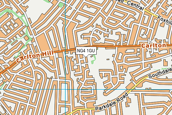 NG4 1GU map - OS VectorMap District (Ordnance Survey)