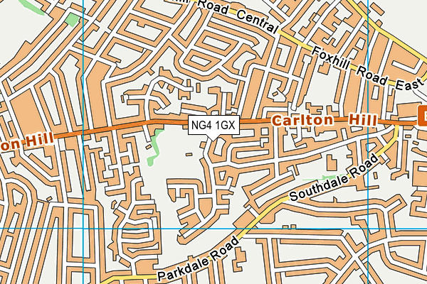 NG4 1GX map - OS VectorMap District (Ordnance Survey)