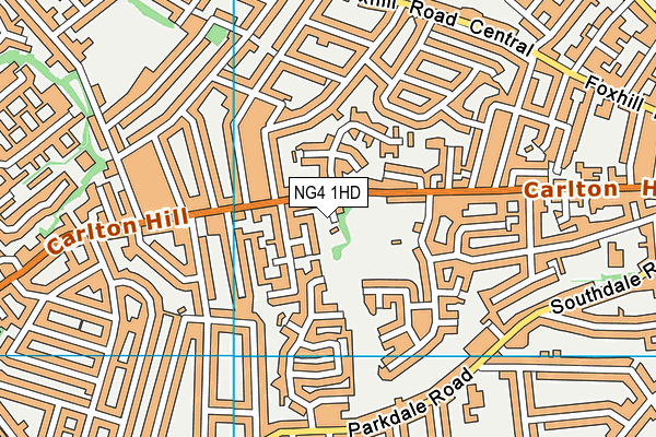 NG4 1HD map - OS VectorMap District (Ordnance Survey)