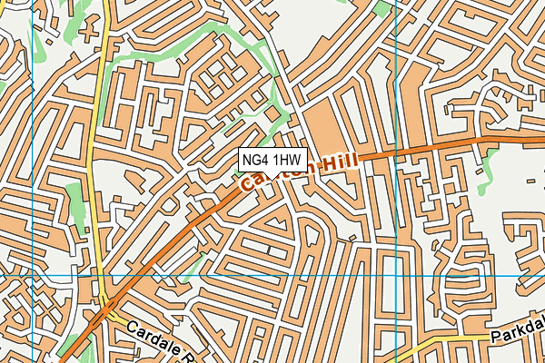 NG4 1HW map - OS VectorMap District (Ordnance Survey)
