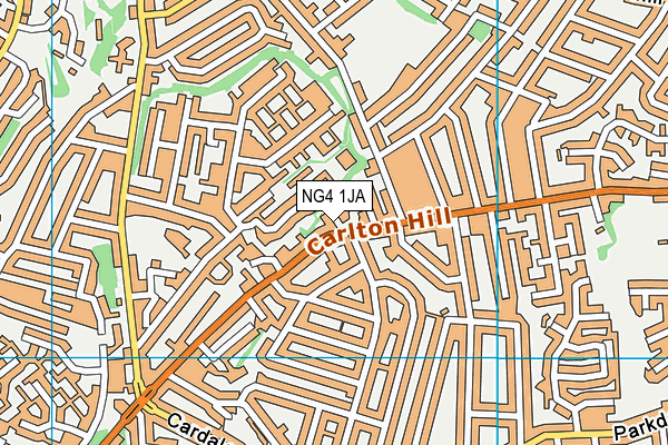 NG4 1JA map - OS VectorMap District (Ordnance Survey)