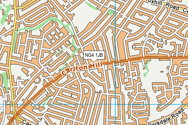 NG4 1JB map - OS VectorMap District (Ordnance Survey)
