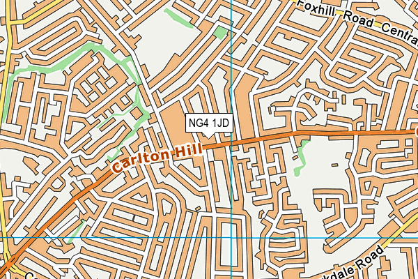 NG4 1JD map - OS VectorMap District (Ordnance Survey)