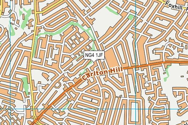 NG4 1JF map - OS VectorMap District (Ordnance Survey)