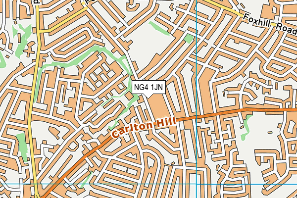 NG4 1JN map - OS VectorMap District (Ordnance Survey)