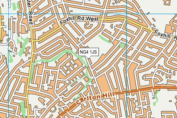 NG4 1JS map - OS VectorMap District (Ordnance Survey)