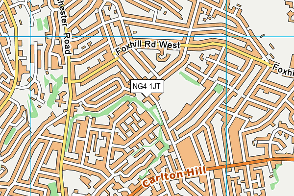NG4 1JT map - OS VectorMap District (Ordnance Survey)