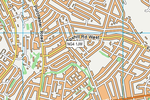 NG4 1JW map - OS VectorMap District (Ordnance Survey)
