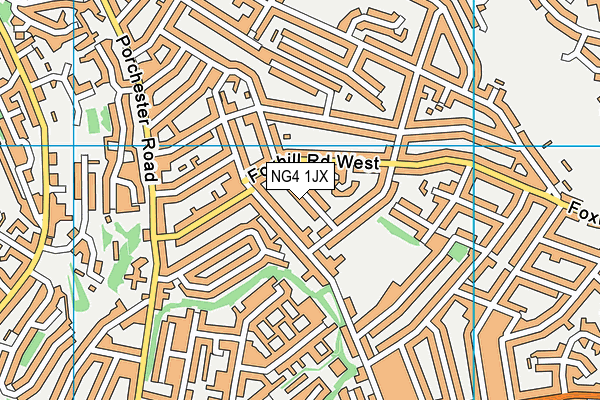 NG4 1JX map - OS VectorMap District (Ordnance Survey)