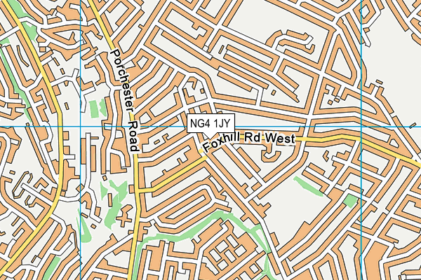 NG4 1JY map - OS VectorMap District (Ordnance Survey)