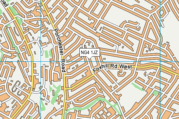 NG4 1JZ map - OS VectorMap District (Ordnance Survey)