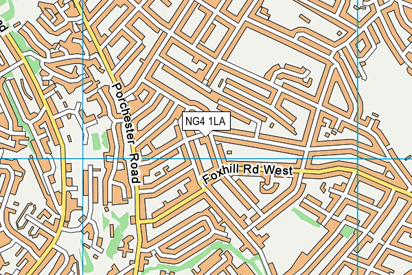 NG4 1LA map - OS VectorMap District (Ordnance Survey)