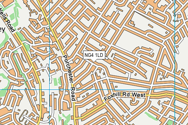NG4 1LD map - OS VectorMap District (Ordnance Survey)
