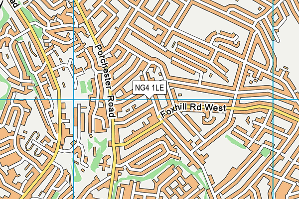 NG4 1LE map - OS VectorMap District (Ordnance Survey)