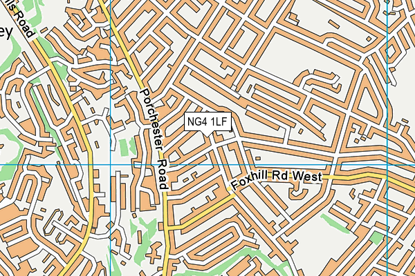 NG4 1LF map - OS VectorMap District (Ordnance Survey)