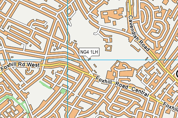 NG4 1LH map - OS VectorMap District (Ordnance Survey)