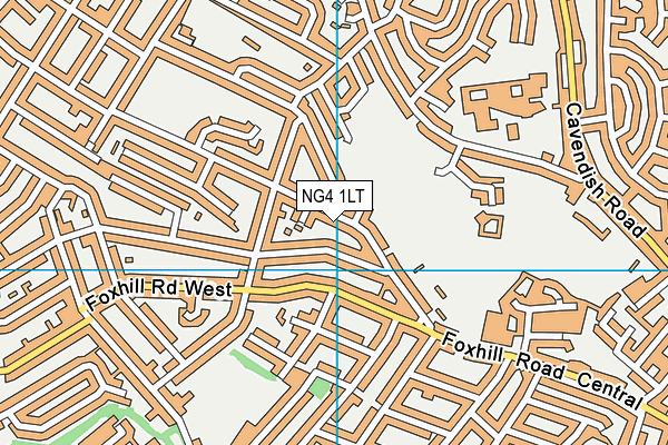 NG4 1LT map - OS VectorMap District (Ordnance Survey)