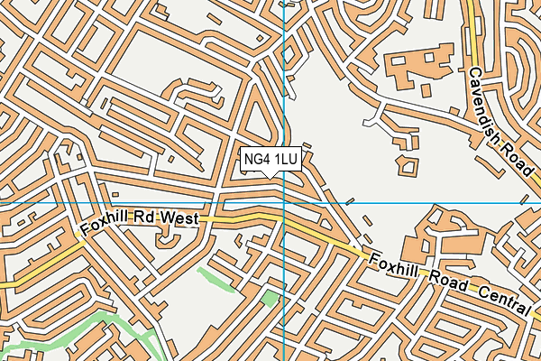 NG4 1LU map - OS VectorMap District (Ordnance Survey)