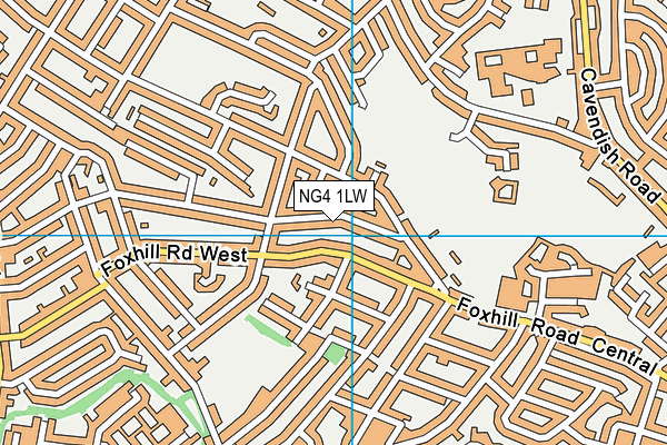 NG4 1LW map - OS VectorMap District (Ordnance Survey)