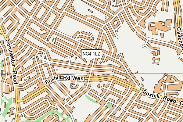 NG4 1LZ map - OS VectorMap District (Ordnance Survey)