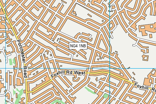 NG4 1NB map - OS VectorMap District (Ordnance Survey)