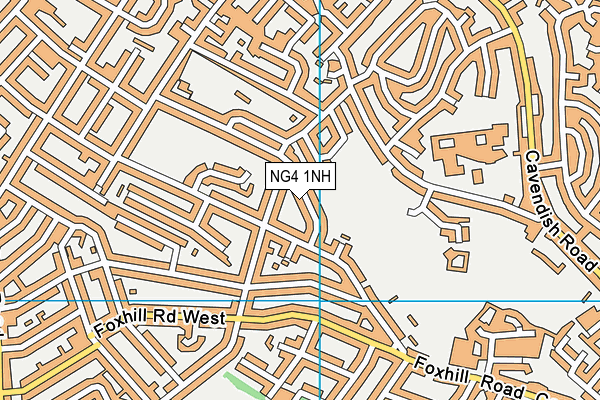 NG4 1NH map - OS VectorMap District (Ordnance Survey)