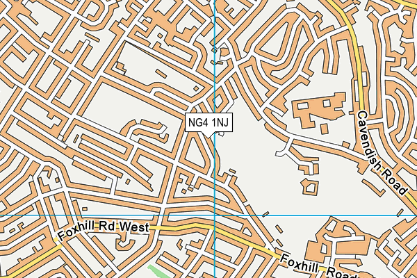 NG4 1NJ map - OS VectorMap District (Ordnance Survey)