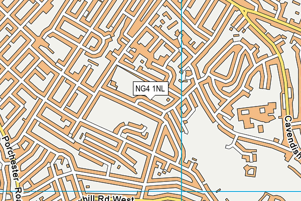 NG4 1NL map - OS VectorMap District (Ordnance Survey)