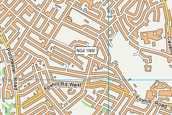 NG4 1NW map - OS VectorMap District (Ordnance Survey)