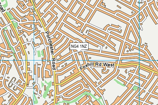 NG4 1NZ map - OS VectorMap District (Ordnance Survey)