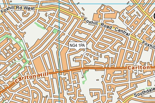 NG4 1PA map - OS VectorMap District (Ordnance Survey)