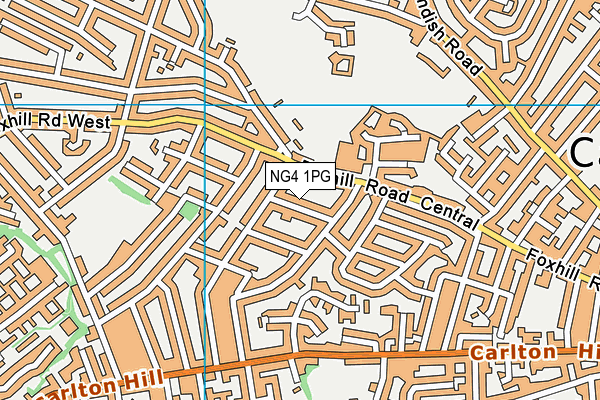 NG4 1PG map - OS VectorMap District (Ordnance Survey)