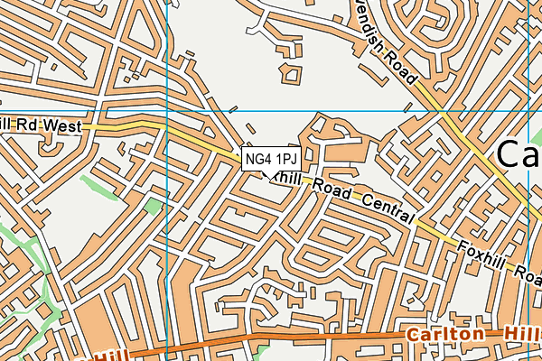 NG4 1PJ map - OS VectorMap District (Ordnance Survey)