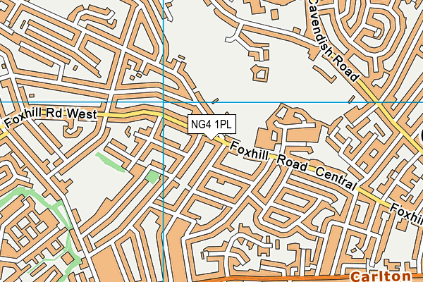 NG4 1PL map - OS VectorMap District (Ordnance Survey)