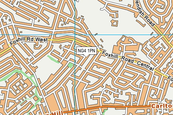 NG4 1PN map - OS VectorMap District (Ordnance Survey)