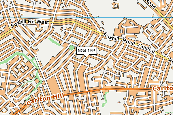 NG4 1PP map - OS VectorMap District (Ordnance Survey)