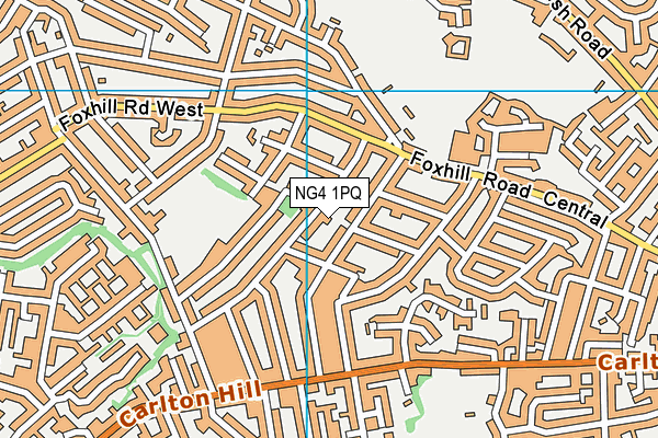 NG4 1PQ map - OS VectorMap District (Ordnance Survey)