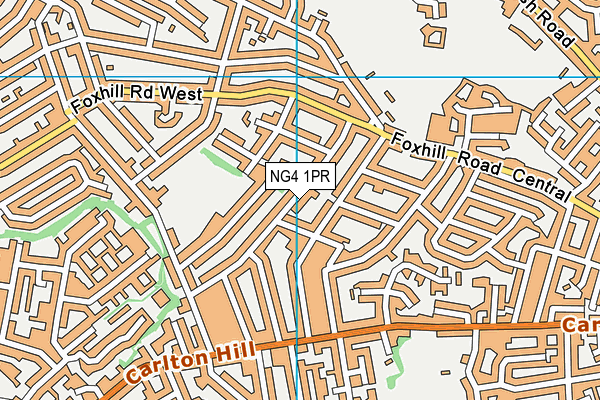 NG4 1PR map - OS VectorMap District (Ordnance Survey)