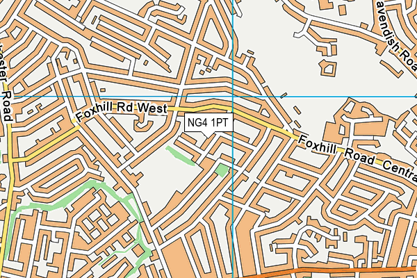 NG4 1PT map - OS VectorMap District (Ordnance Survey)