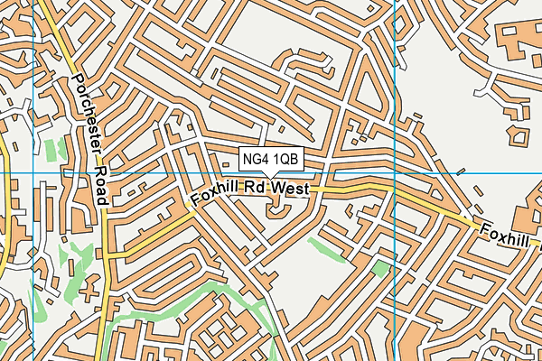 NG4 1QB map - OS VectorMap District (Ordnance Survey)