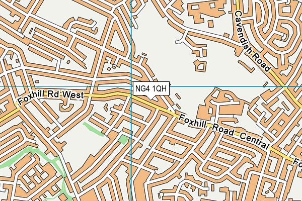 NG4 1QH map - OS VectorMap District (Ordnance Survey)