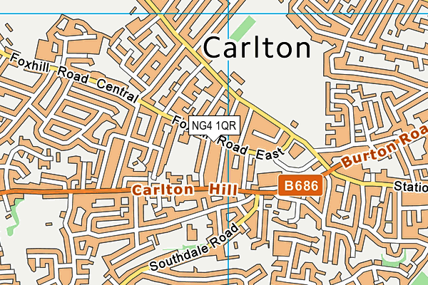 NG4 1QR map - OS VectorMap District (Ordnance Survey)