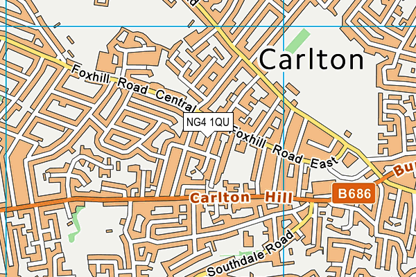 NG4 1QU map - OS VectorMap District (Ordnance Survey)