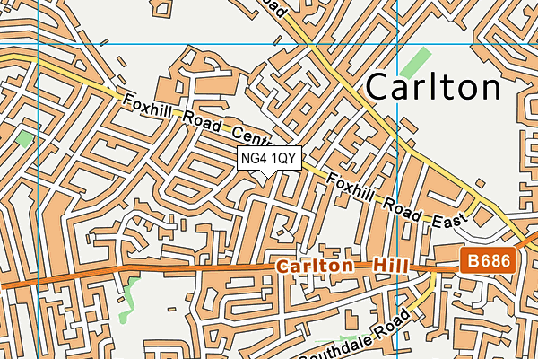 NG4 1QY map - OS VectorMap District (Ordnance Survey)