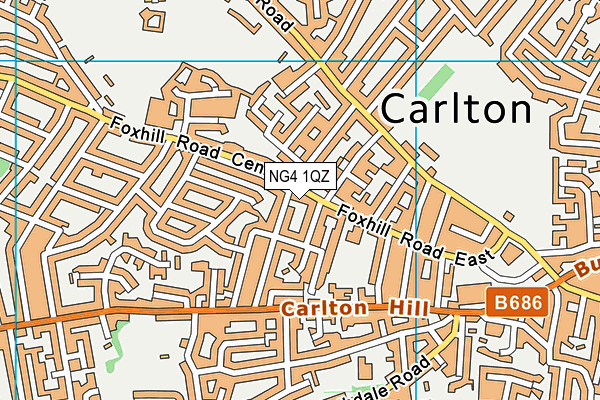 NG4 1QZ map - OS VectorMap District (Ordnance Survey)