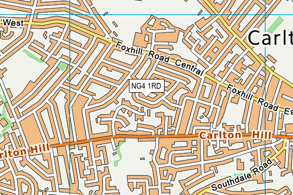 NG4 1RD map - OS VectorMap District (Ordnance Survey)