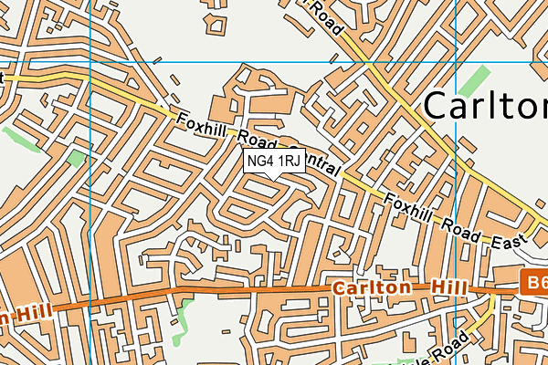 NG4 1RJ map - OS VectorMap District (Ordnance Survey)