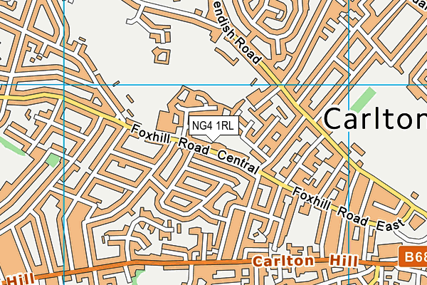 NG4 1RL map - OS VectorMap District (Ordnance Survey)