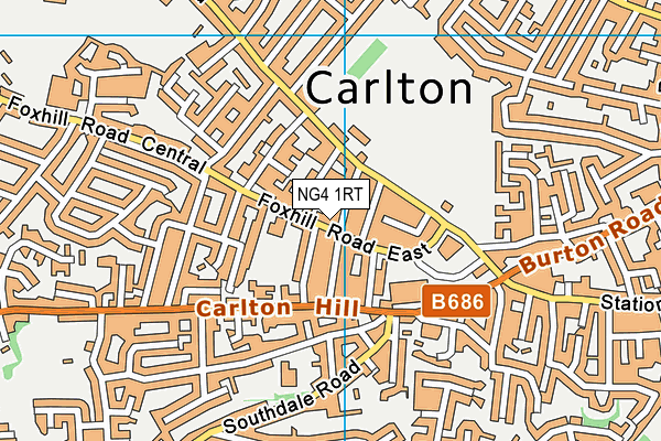 NG4 1RT map - OS VectorMap District (Ordnance Survey)